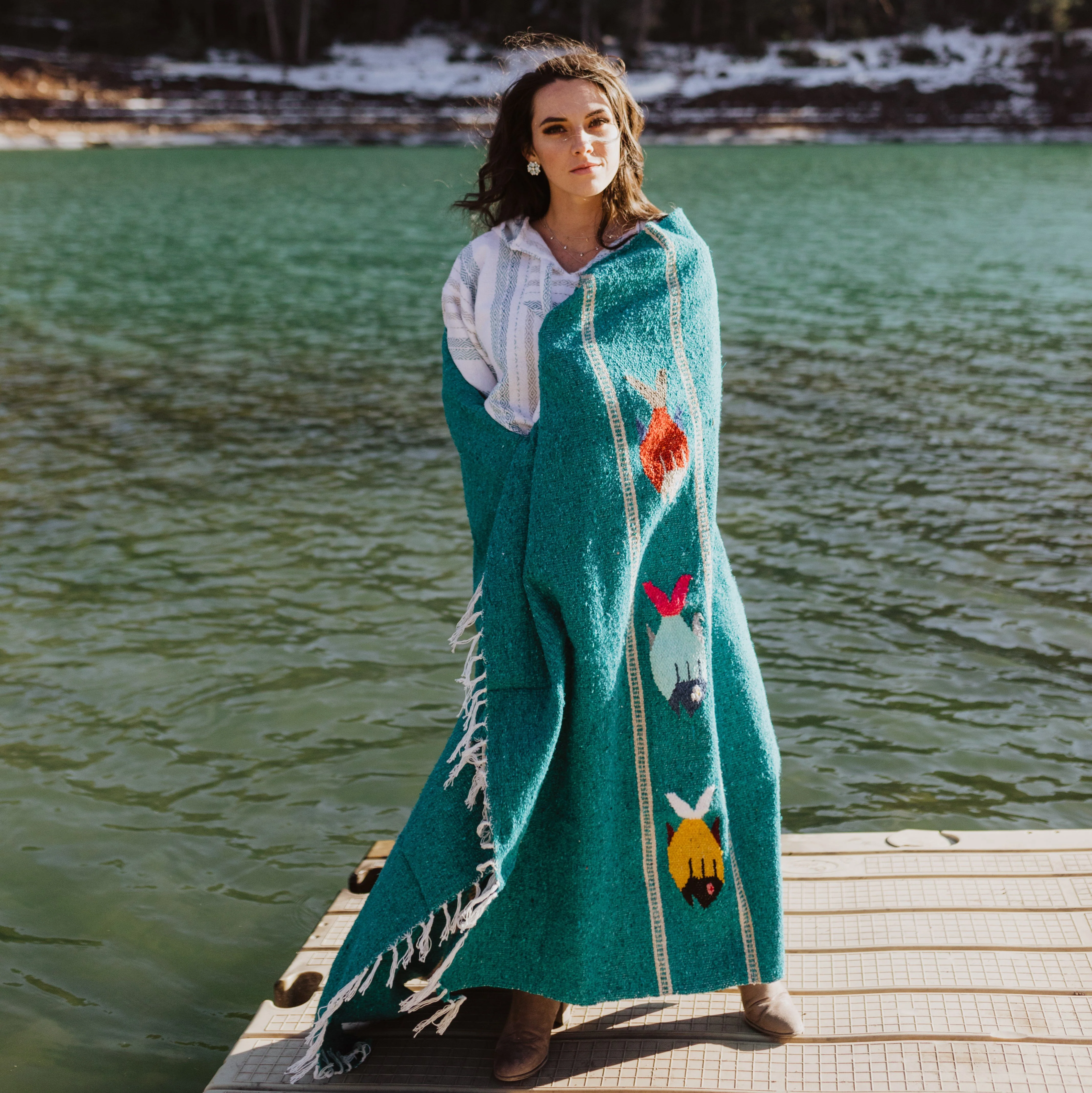 Fish Design - Mexican Blanket [MULTIPLE COLORS] - Image 3