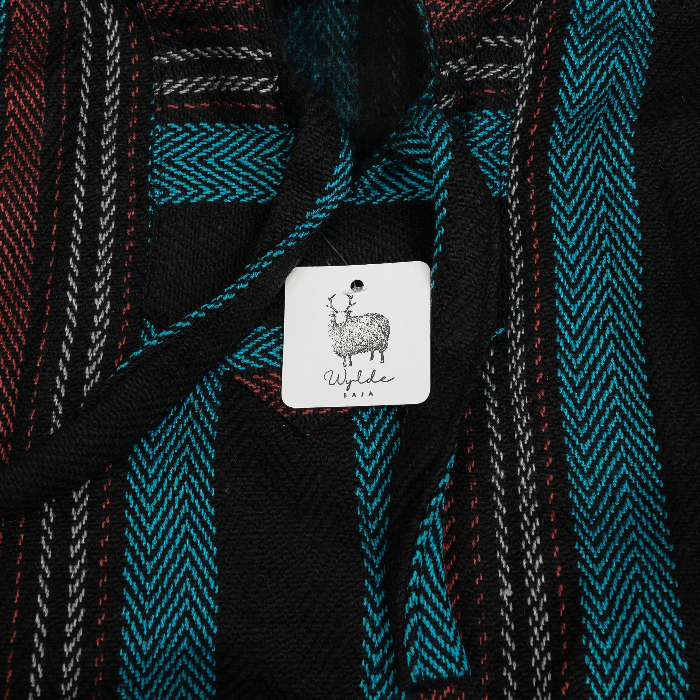 Aztec Mexican Drug Rug Baja Hoodie - Image 4