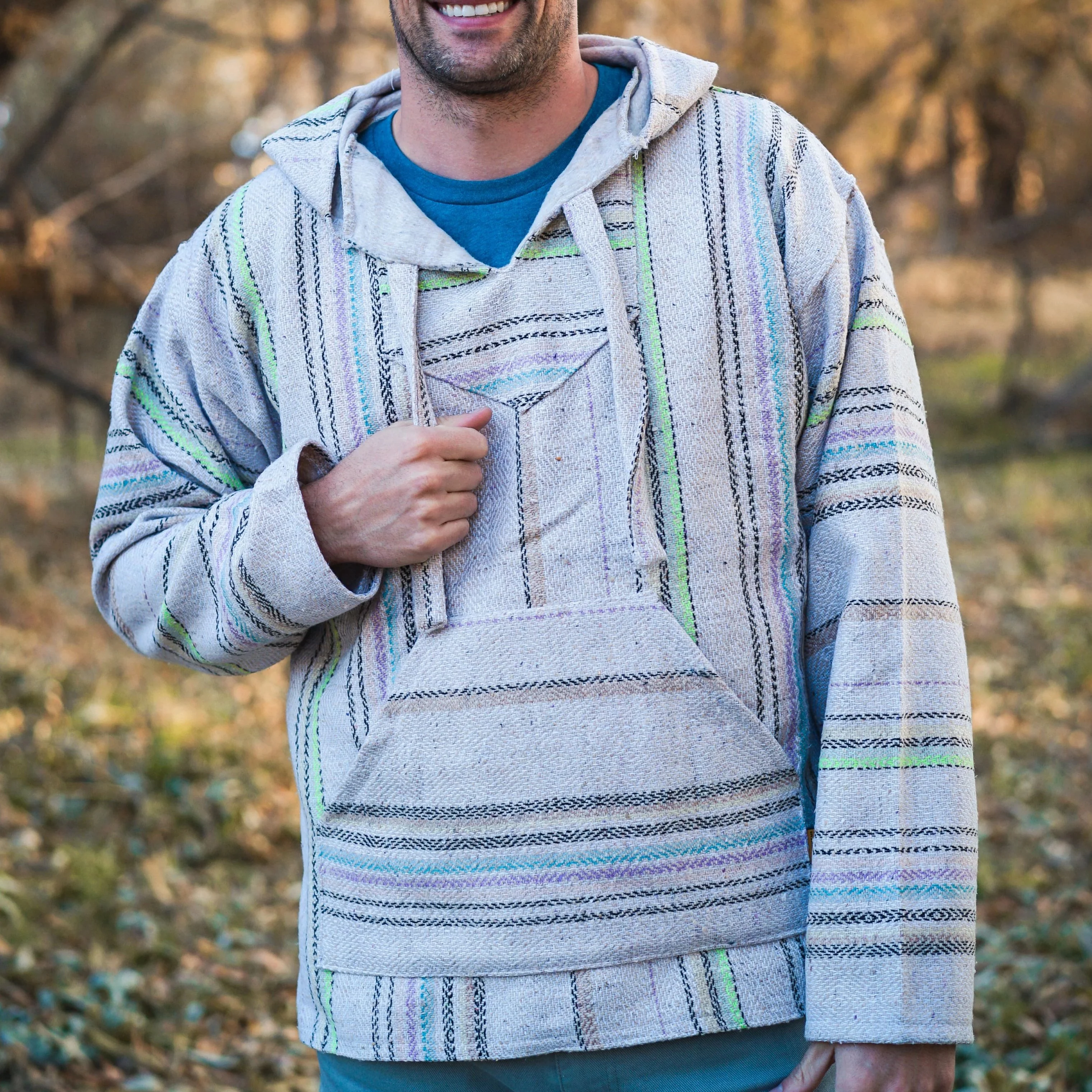 Lime Zest Mexican Drug Rug Baja Hoodie - Image 3