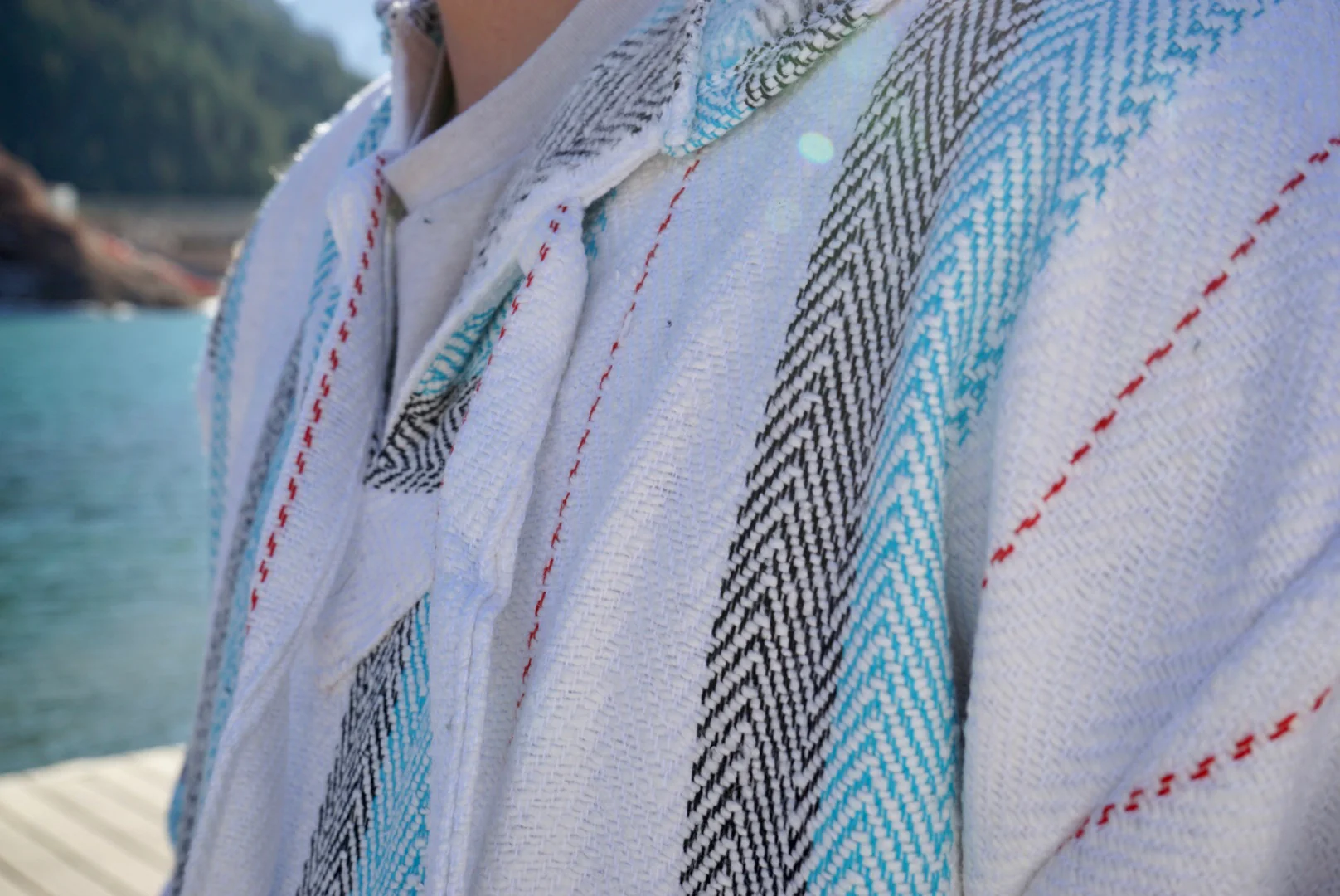 Tormenta Blue Mexican Drug Rug Baja Hoodie - Image 5